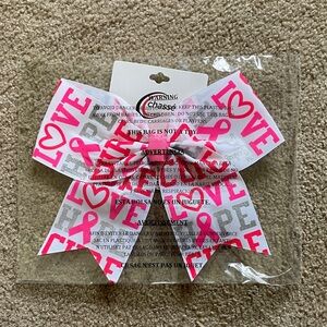 Chasse Girls Cheer Performance Breast Cancer Awareness Bow